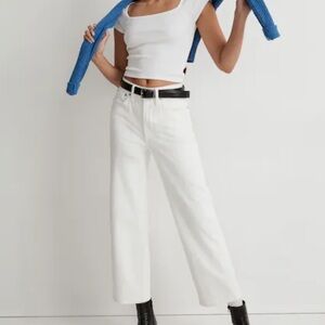 MADEWELL - The Perfect Vintage Wide-Leg Crop
Jean in Tile White